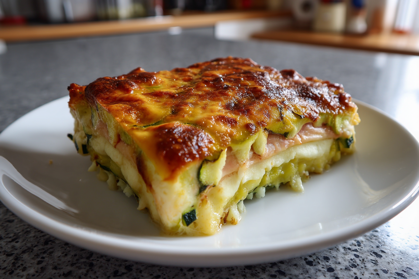 Parmigiana bianca di zucchine e patate