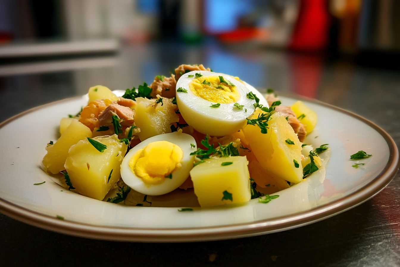 Insalata di Patate con Tonno e Uova