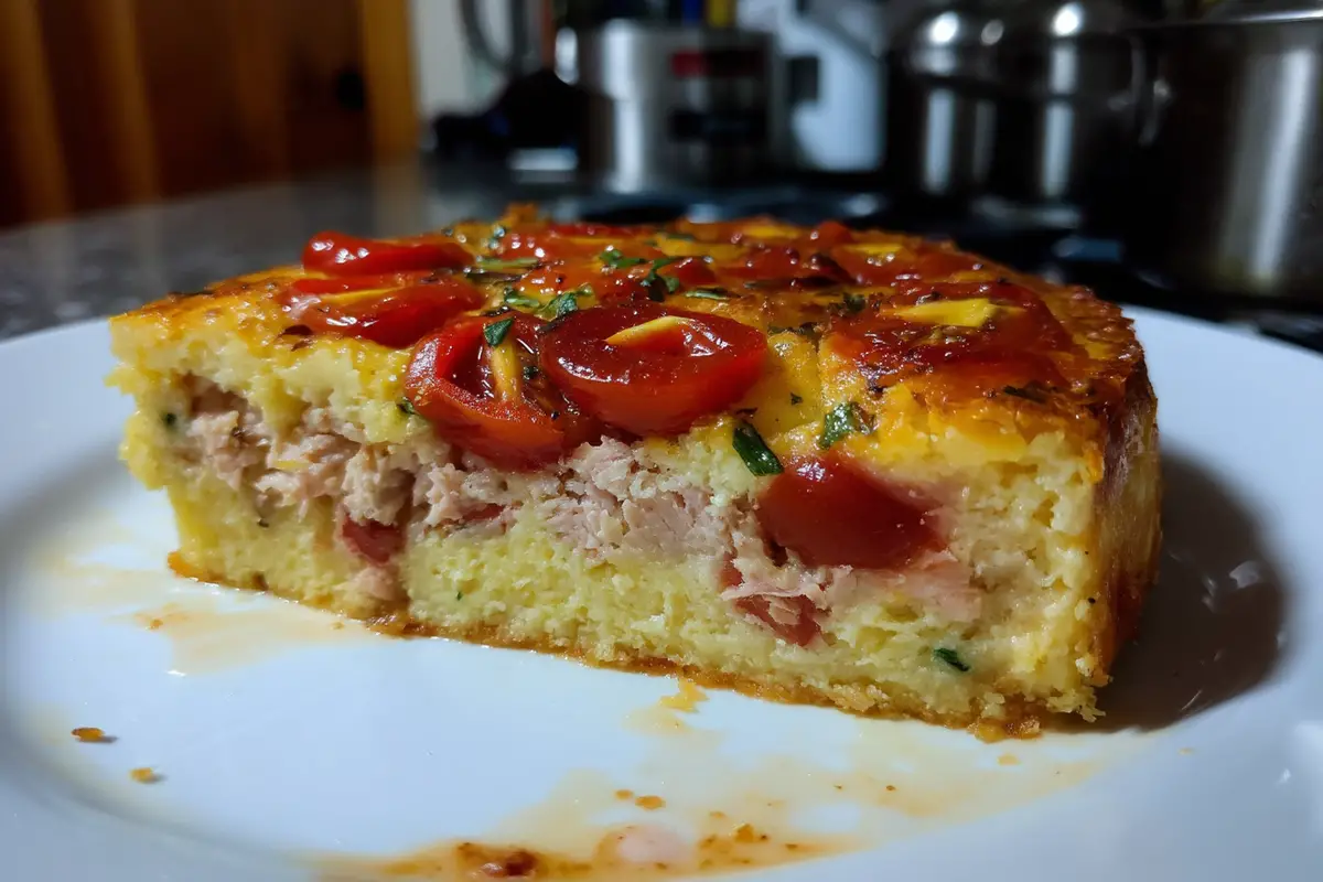 Torta di tonno e pomodorini