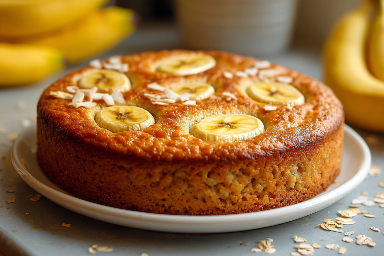 Torta Magica Dimagrante con Banana e Fiocchi d'Avena