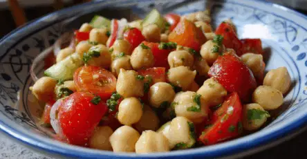 Insalata di ceci estiva colorata leggera e gustosa