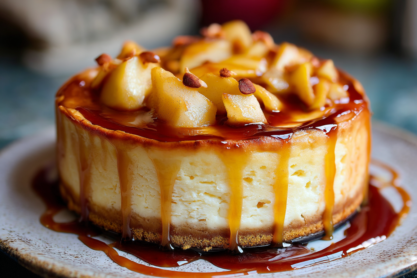 Cheesecake alle mele caramellate
