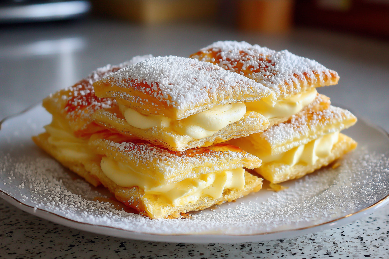 Particelle di Sfoglia con Crema Paradisiaca