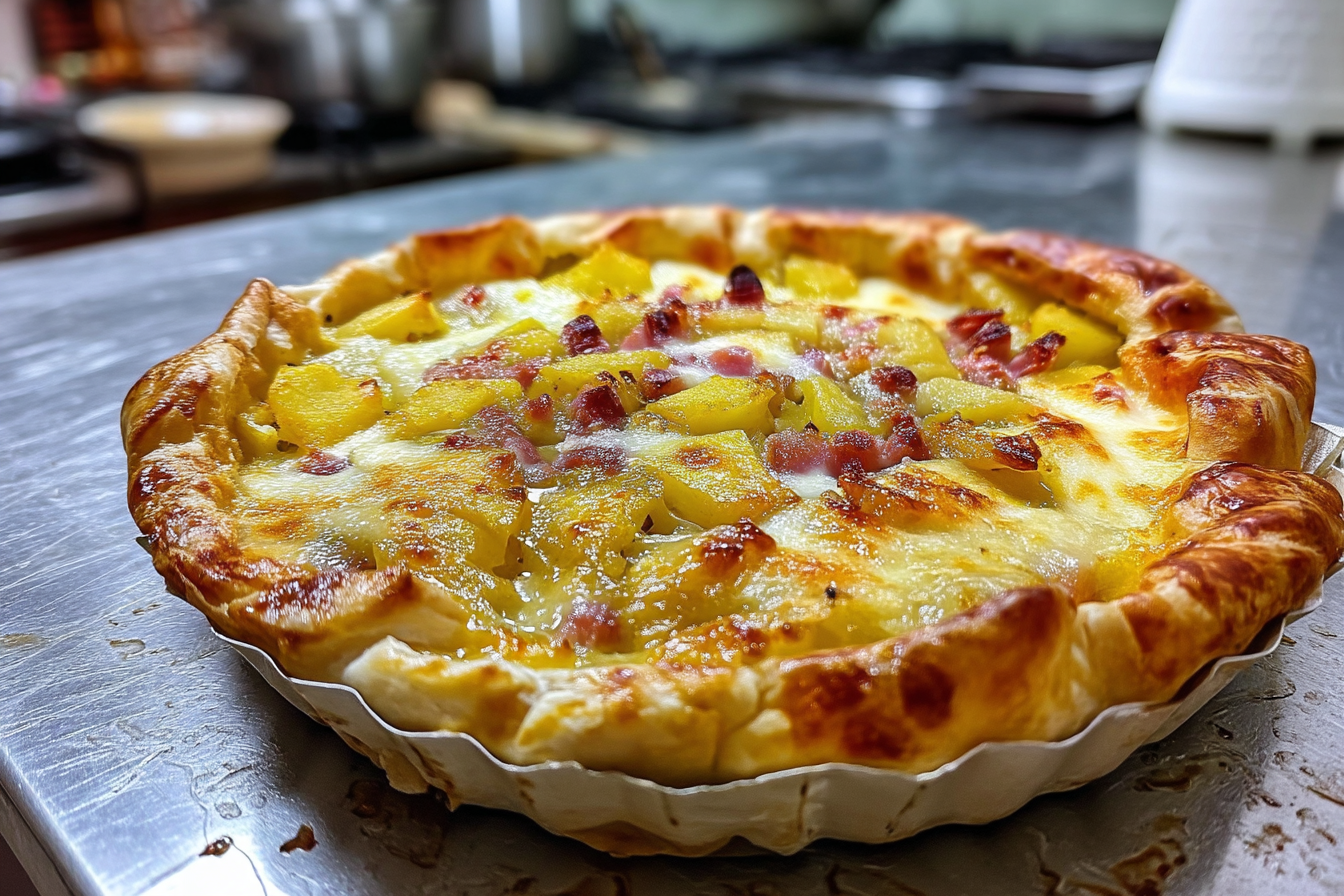 Crostata di patate speck e formaggio in pasta sfoglia