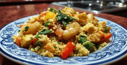 Cous Cous Speziato ai Gamberi e Verdure