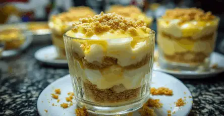 Dessert Furbo con Briciole Croccanti e Crema Pasticcera