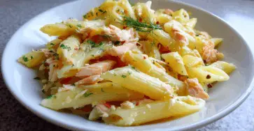 Pasta fredda salmone e limone