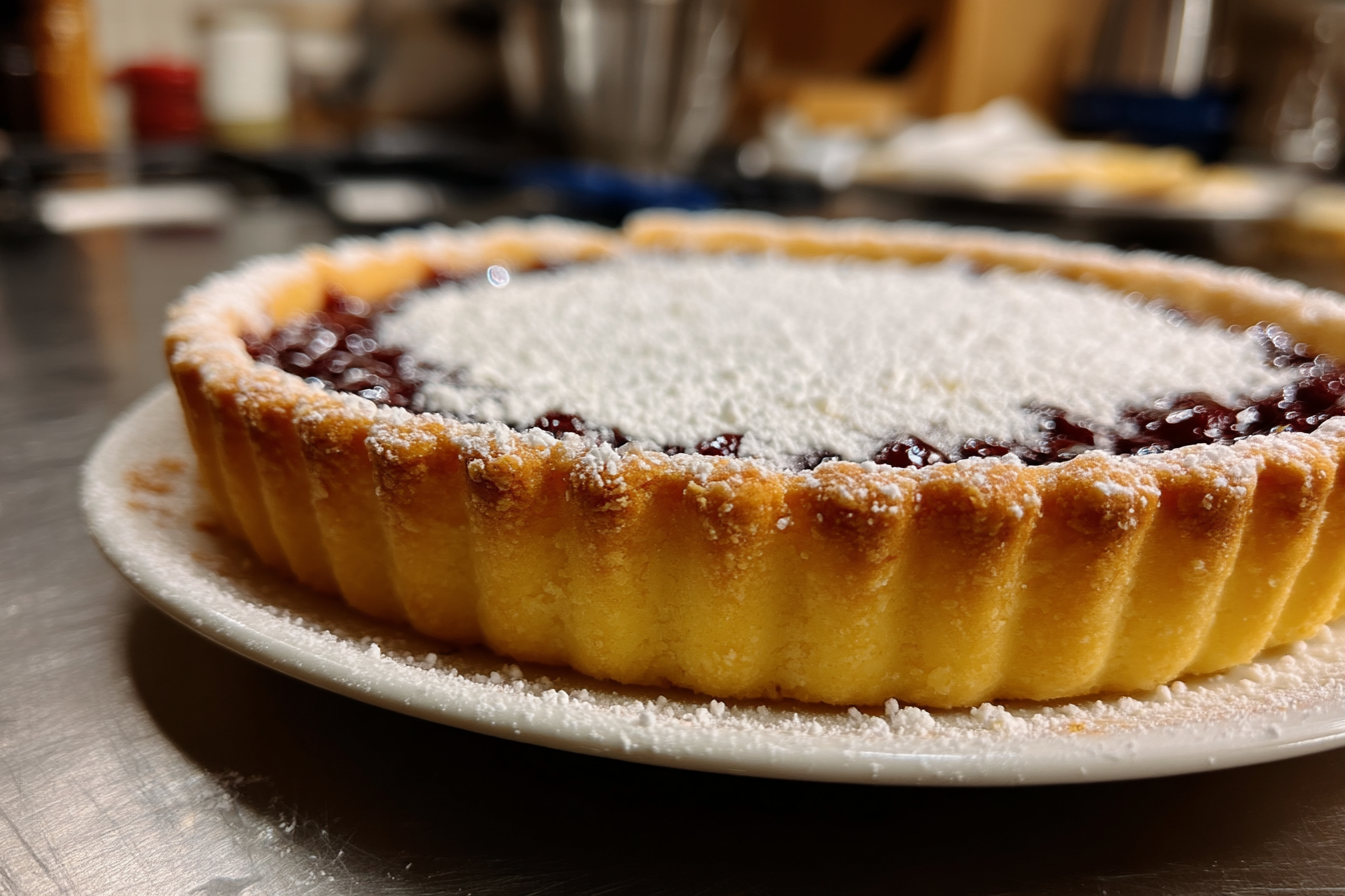 Crostata ricotta e visciole