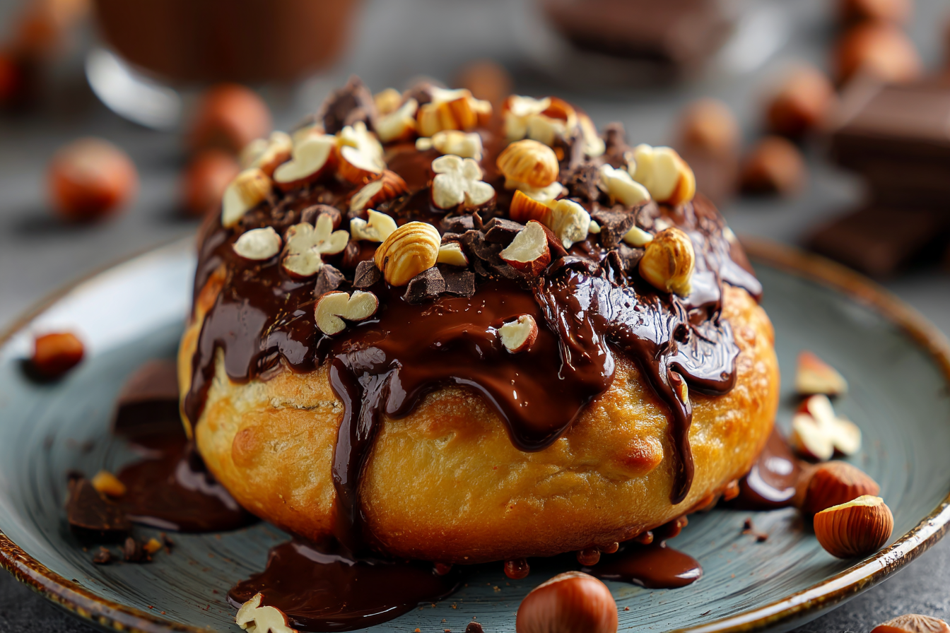Rotolo veloce con nocciole e cioccolato al latte