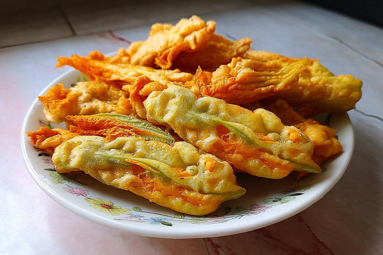 Fiori di zucca fritti