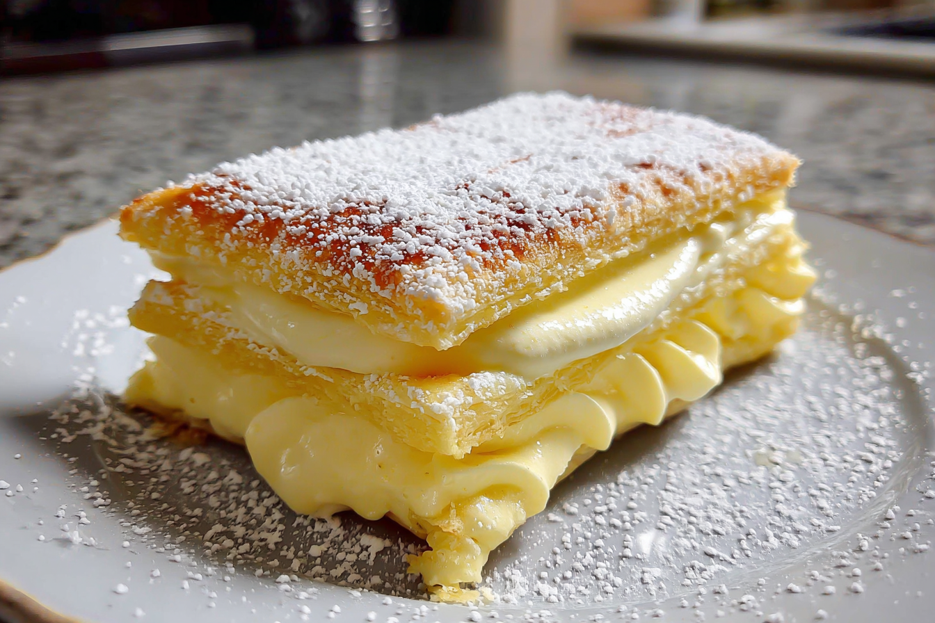 Particelle di Sfoglia con Crema Paradisiaca