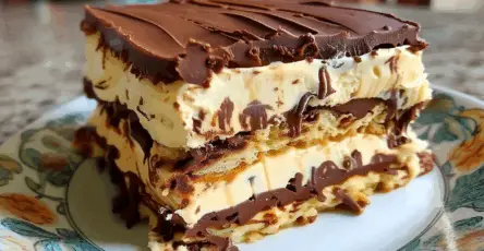 Torta Éclair al burro d’arachidi senza cottura