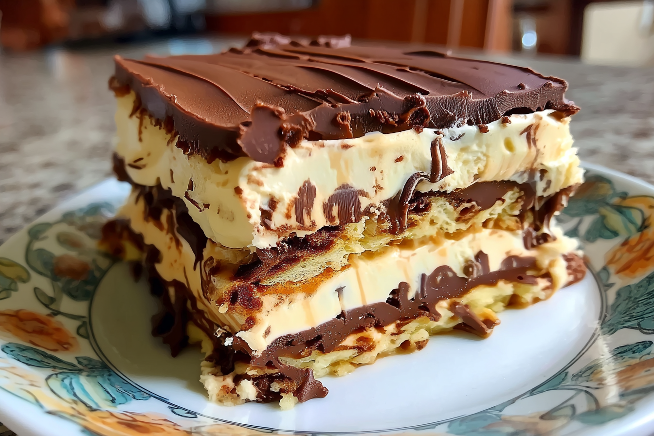 Torta Éclair al burro d’arachidi senza cottura