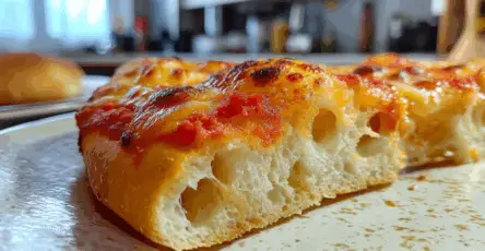 Pizza ad alta lievitazione soffice leggera e piena di bolle