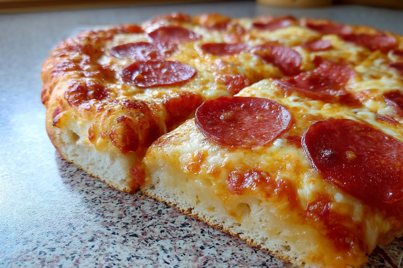 Pizza ad alta lievitazione soffice leggera e piena di bolle