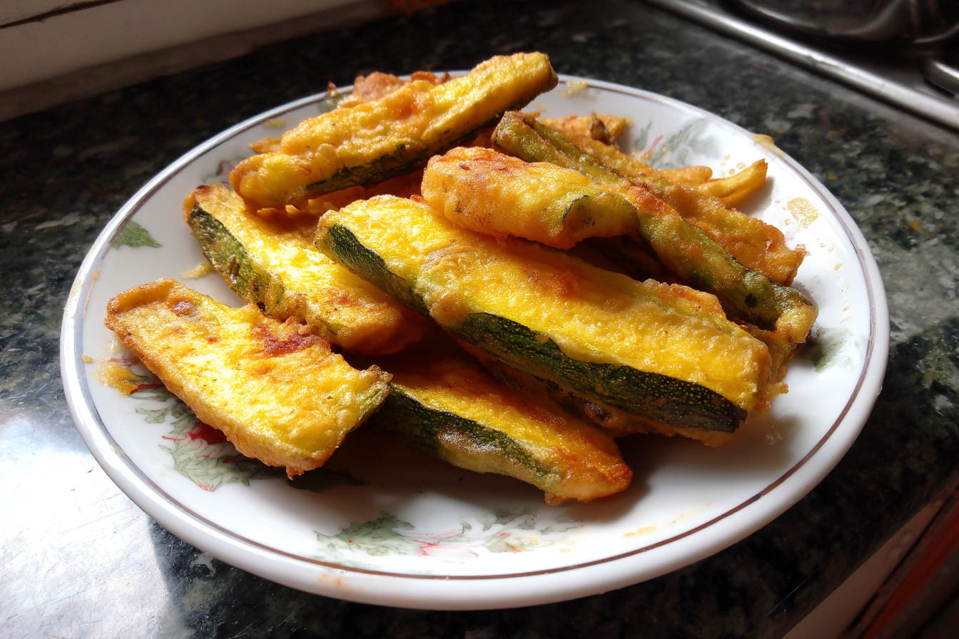 Zucchine indorate e fritte