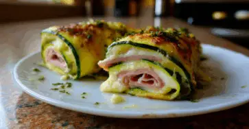 Rotolo di Zucchine Farcito con Formaggio e Prosciutto Cotto