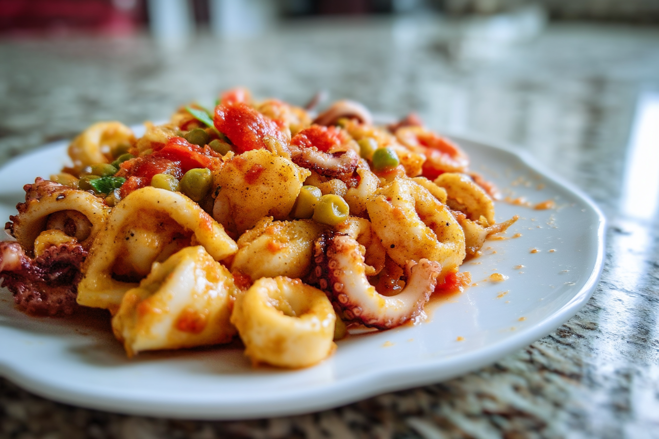 Calamari con piselli
