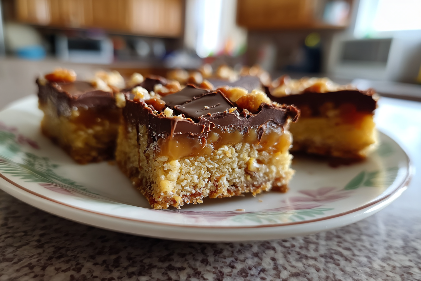 Barrette croccanti al caramello e cioccolato