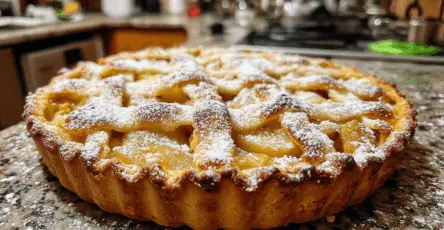 Crostata di mele con crema pasticcera