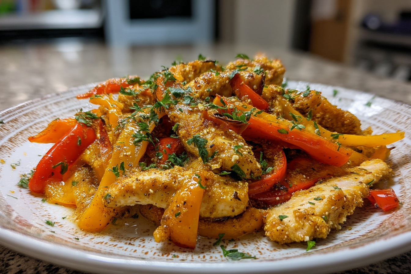 Straccetti di pollo ai peperoni
