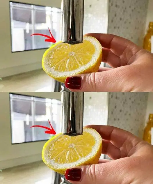 Non solo aceto e bicarbonato ma con il limone i rubinetti sono come nuovi