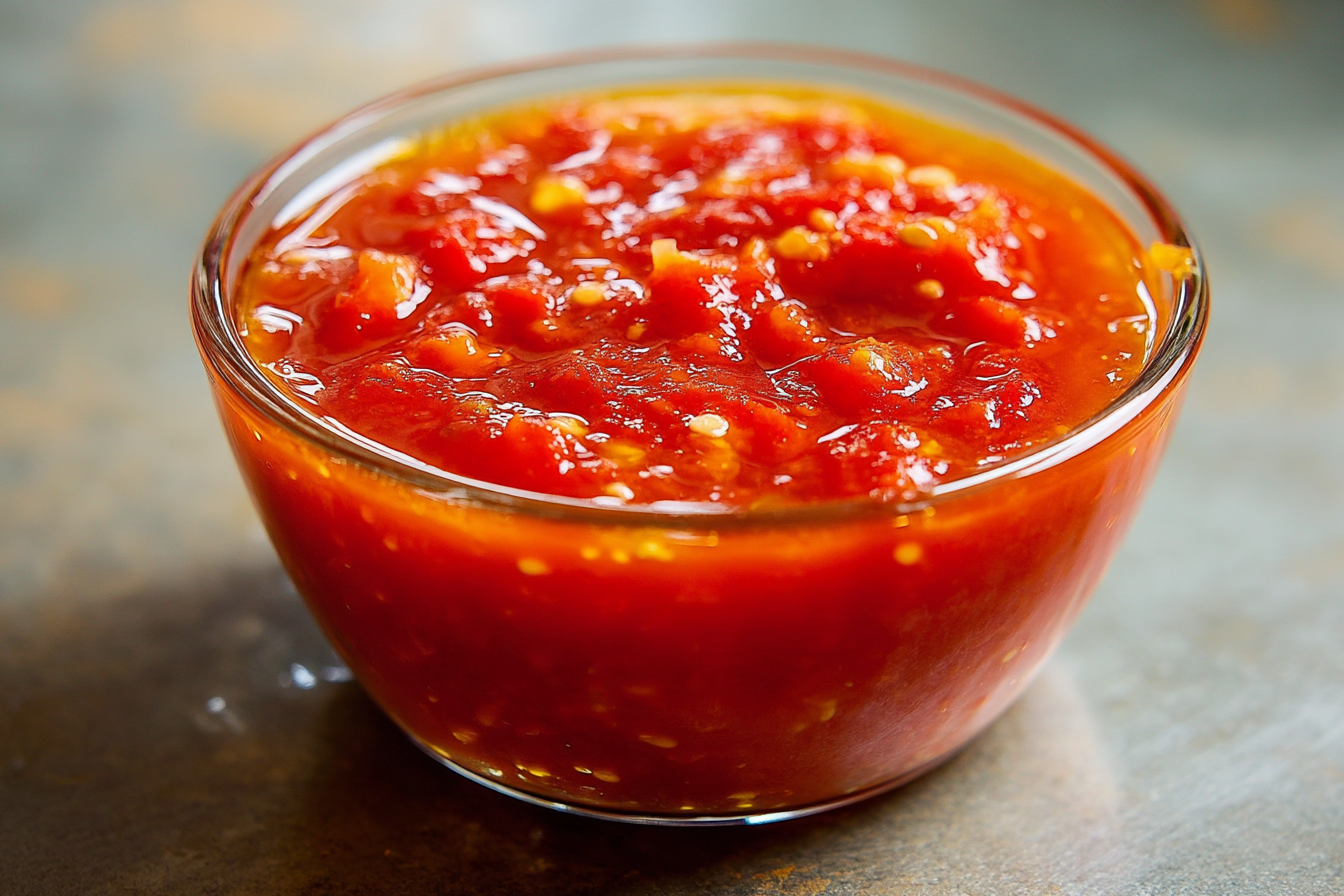 Salsa di pomodoro con 250 ml di aceto