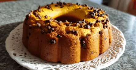 Torta pan di Spagna alla ricotta e gocce di cioccolato
