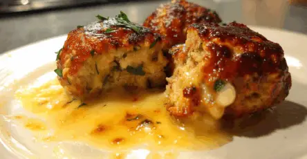 Polpette al formaggio con salsa cremosa alla cipolla