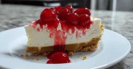 Dolce Freddo alla Ciliegia con Base Croccante e Crema