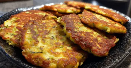 Frittelle di zucchine croccanti con mozzarella e aneto