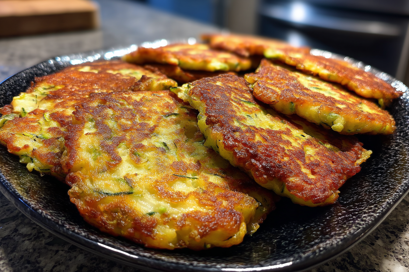 Frittelle di zucchine croccanti con mozzarella e aneto