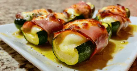 Zucchine ripiene al prosciutto e mozzarella