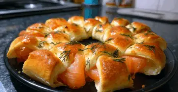 Ghirlanda di sfoglia di salmone