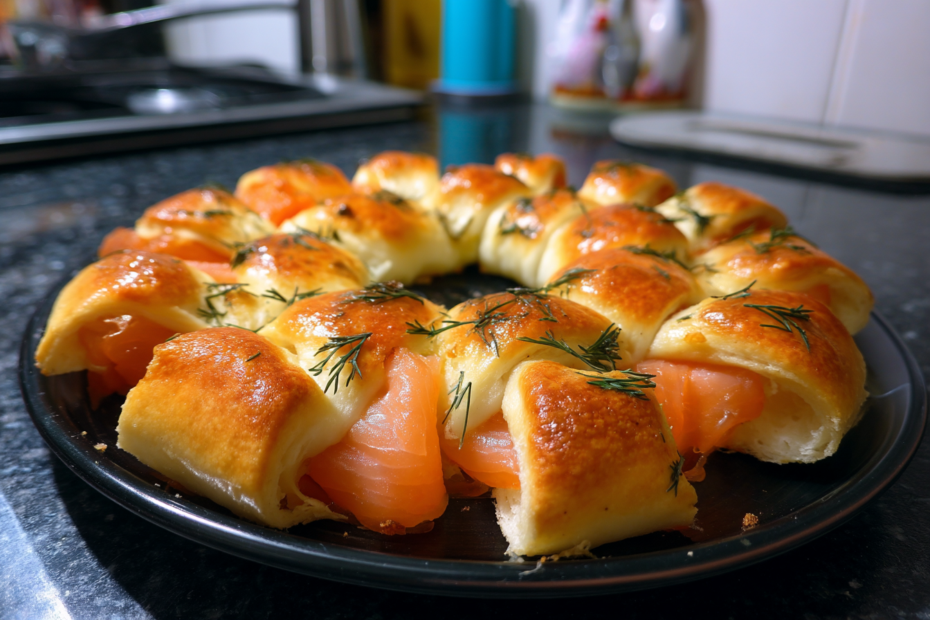 Ghirlanda di sfoglia di salmone