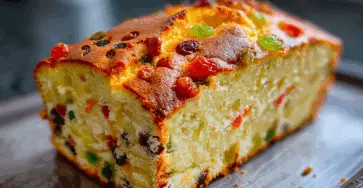 Torta con frutta candita