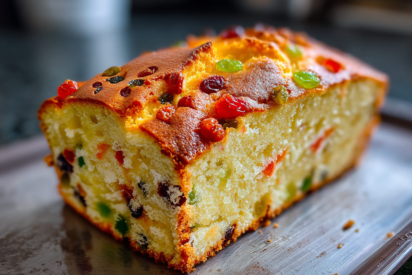 Torta con frutta candita