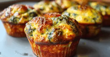 Stampi per muffin alle uova e spinaci