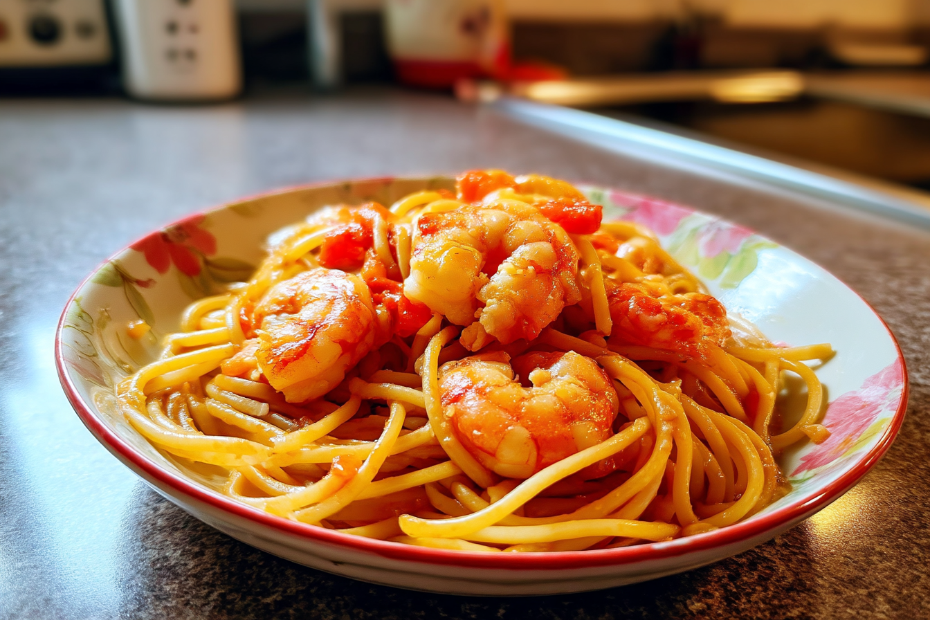 Pasta con i gamberi